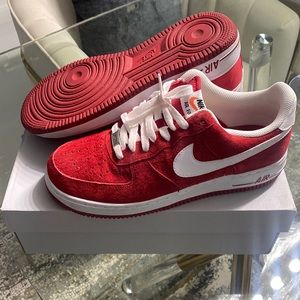 Limited Edition Red Suede Men’s Air Force 1’s